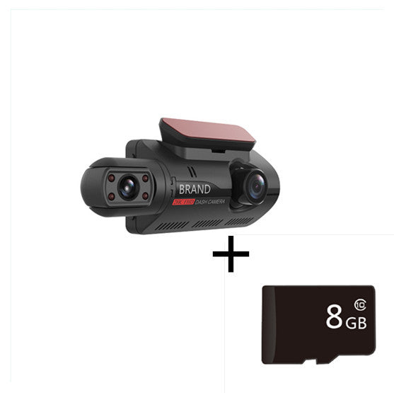 Front HD And Inside Non-Light Night Vision Dual Recording Hidden Driving Recorder 3 Inch IPS Screen,