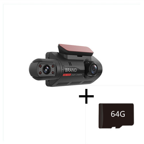 Front HD And Inside Non-Light Night Vision Dual Recording Hidden Driving Recorder 3 Inch IPS Screen,