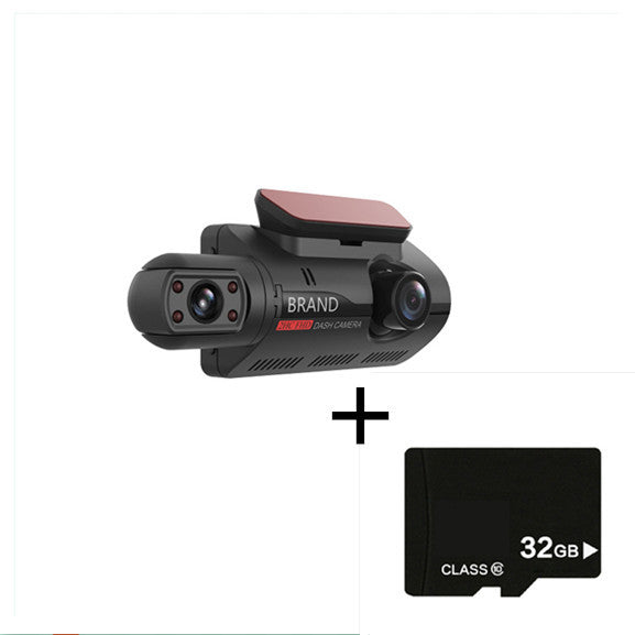 Front HD And Inside Non-Light Night Vision Dual Recording Hidden Driving Recorder 3 Inch IPS Screen,