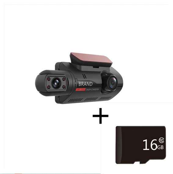 Front HD And Inside Non-Light Night Vision Dual Recording Hidden Driving Recorder 3 Inch IPS Screen,