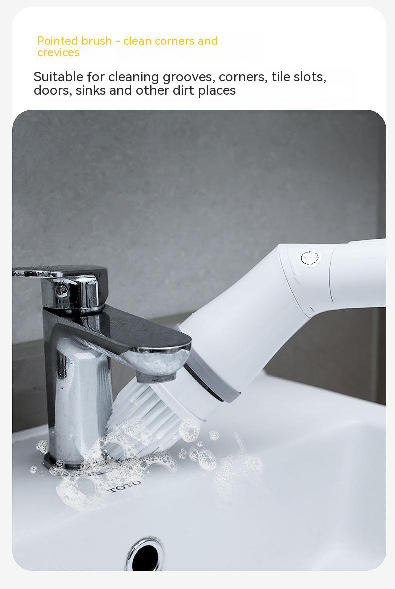 Electric Scrubber Cleaning Brush – Telescopic Handle | Multifunctional | Type-C Charging | Wall & Floor Cleaner