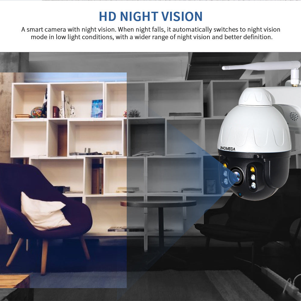 Automatic tracking wireless camera, Waterproof, Motion Detection