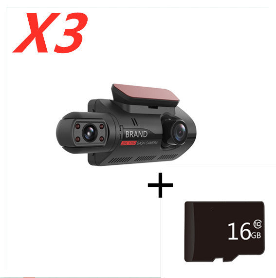 Front HD And Inside Non-Light Night Vision Dual Recording Hidden Driving Recorder 3 Inch IPS Screen,