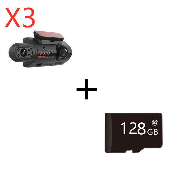 Front HD And Inside Non-Light Night Vision Dual Recording Hidden Driving Recorder 3 Inch IPS Screen,