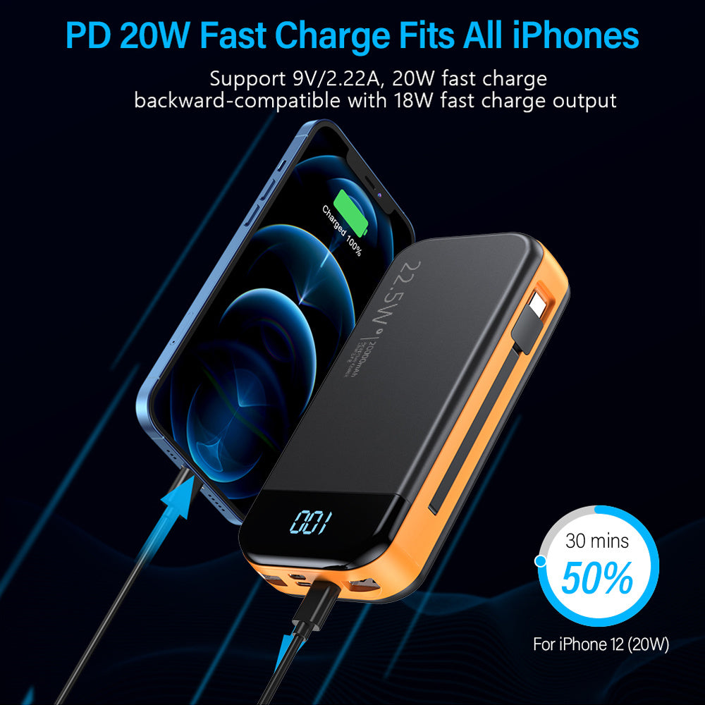 22.5 W Super Fast Charging Power Bank, 20,000mAh
