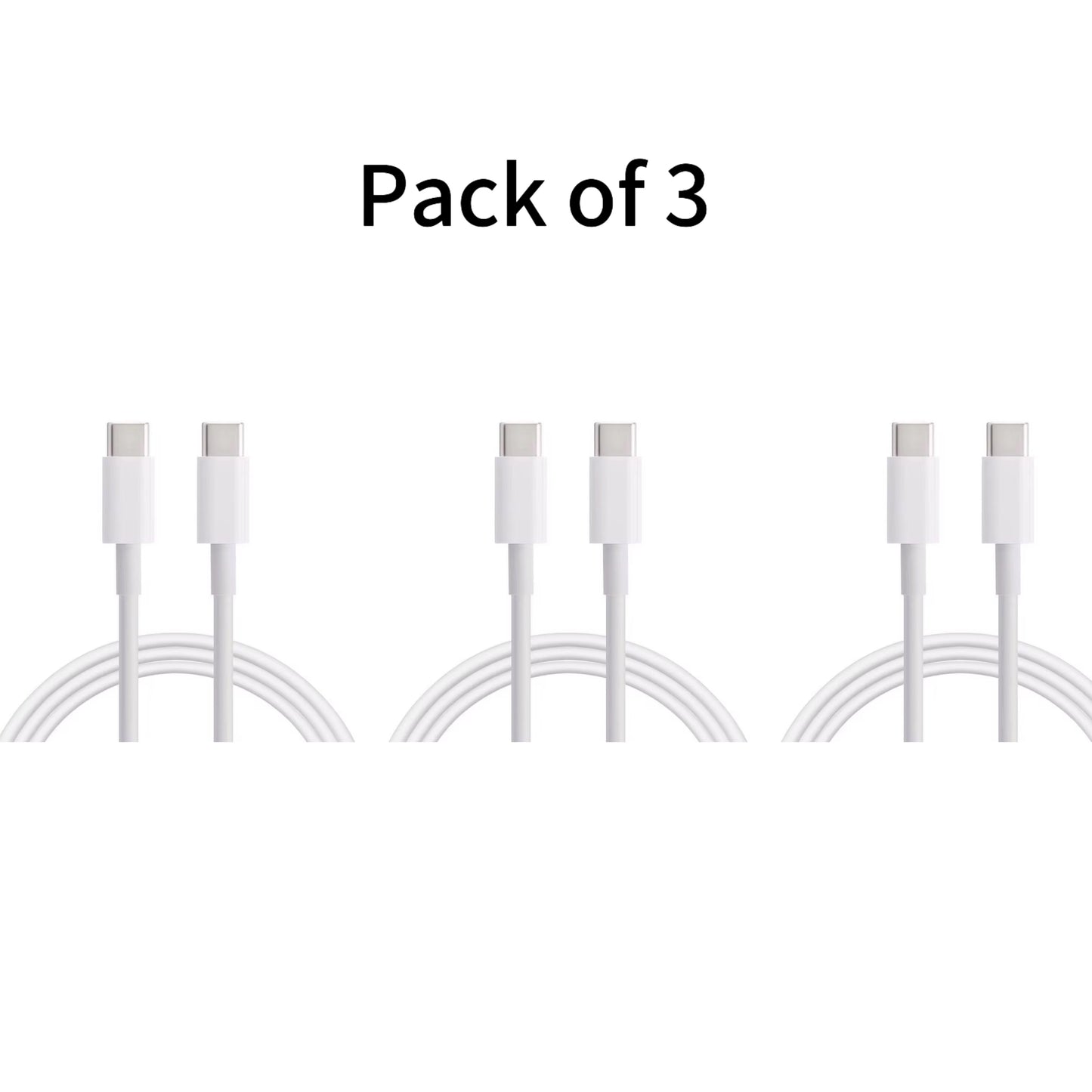PeakEon 6.6FT (2M) Type-C to Type-C Fast Charging Cable | 60W PD, 3A High-Speed Data Sync for Smartphones,tablets,smartwatches,Laptop and More