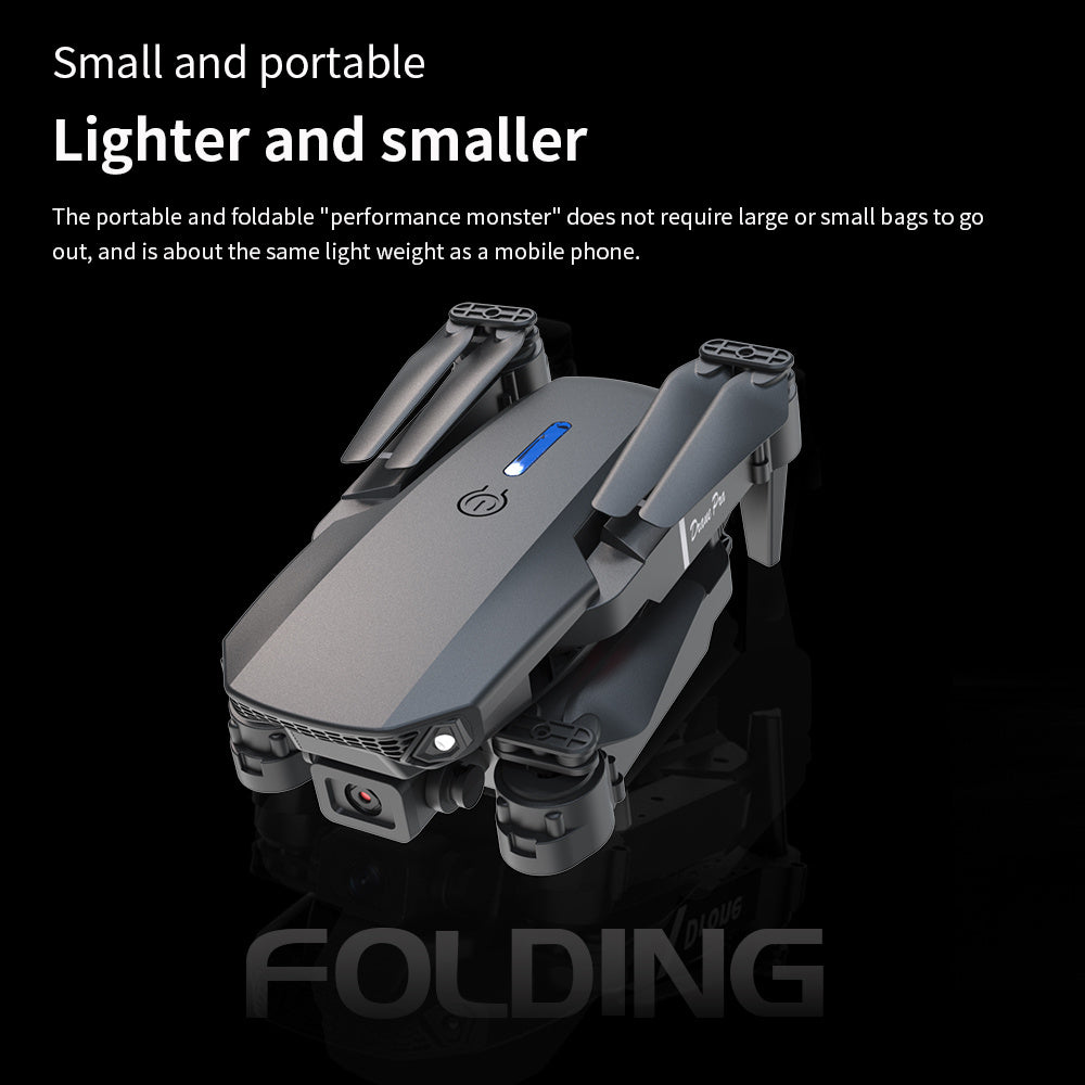 E88 Dual Camera Folding Drone, WiFi FPV Double RC Quadcopter Altitude Hold, Remote Control