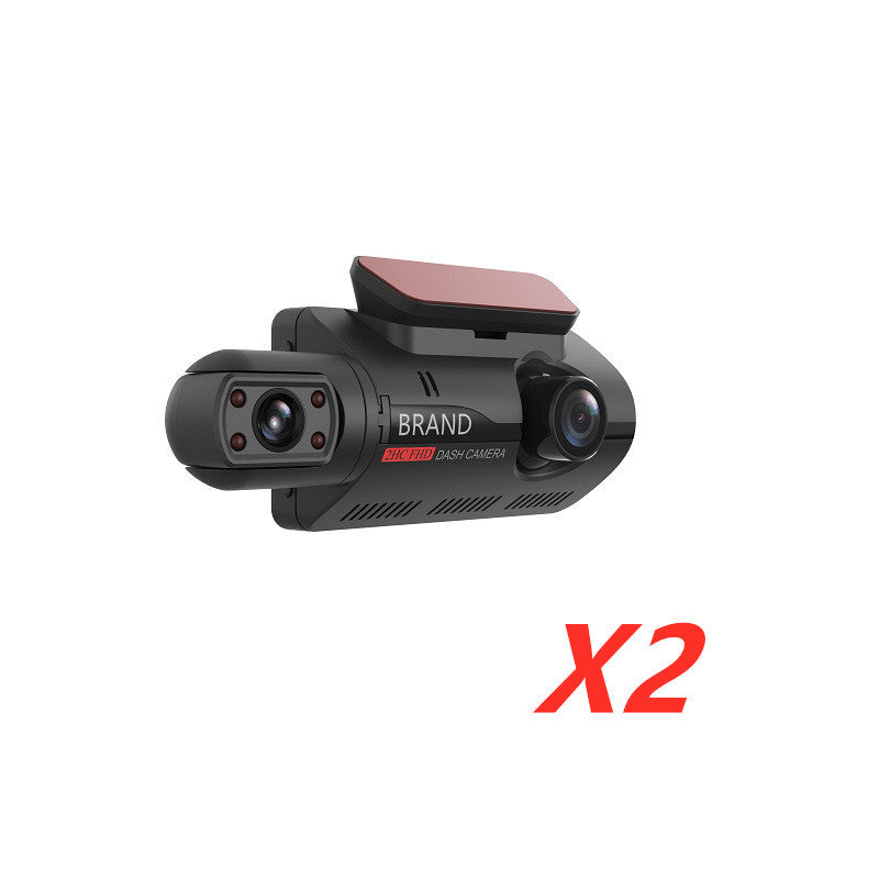 Front HD And Inside Non-Light Night Vision Dual Recording Hidden Driving Recorder 3 Inch IPS Screen,