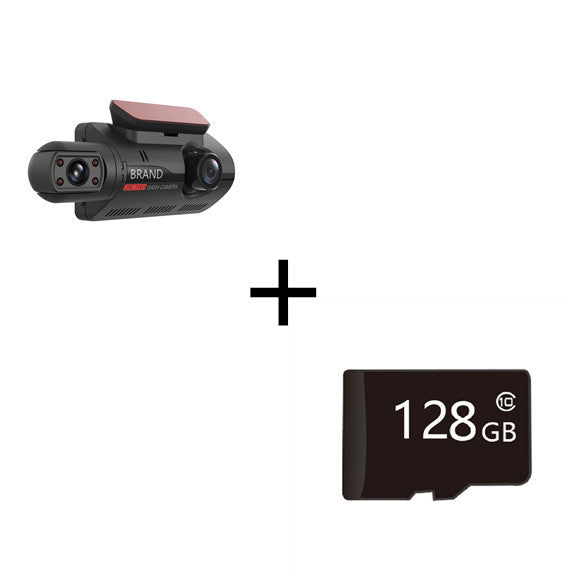 Front HD And Inside Non-Light Night Vision Dual Recording Hidden Driving Recorder 3 Inch IPS Screen,