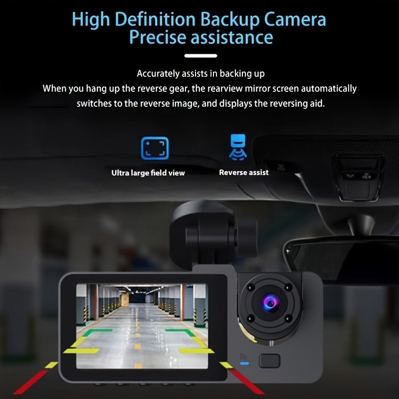 4K UHD Action Front Interior And Rear Dash Camera – With Battery, Compact & Lightweight