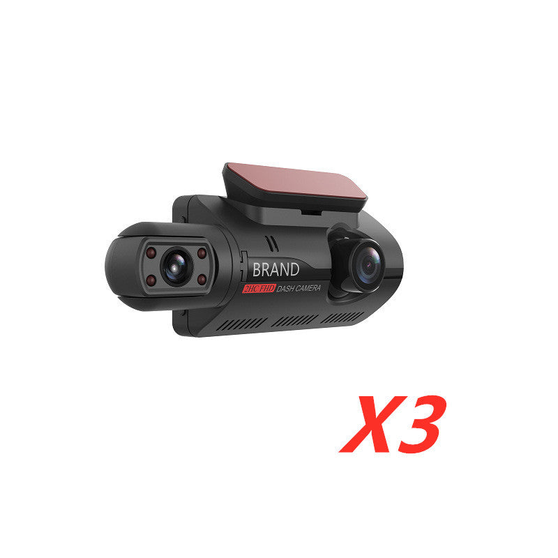 Front HD And Inside Non-Light Night Vision Dual Recording Hidden Driving Recorder 3 Inch IPS Screen,