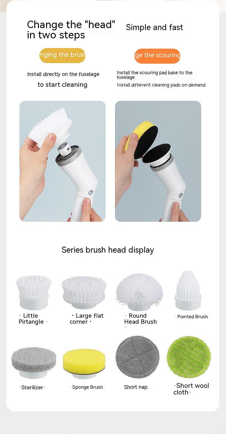 Electric Scrubber Cleaning Brush – Telescopic Handle | Multifunctional | Type-C Charging | Wall & Floor Cleaner