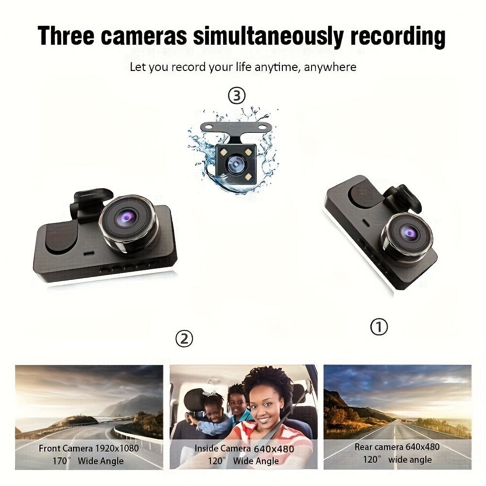 4K UHD Action Front Interior And Rear Dash Camera – With Battery, Compact & Lightweight
