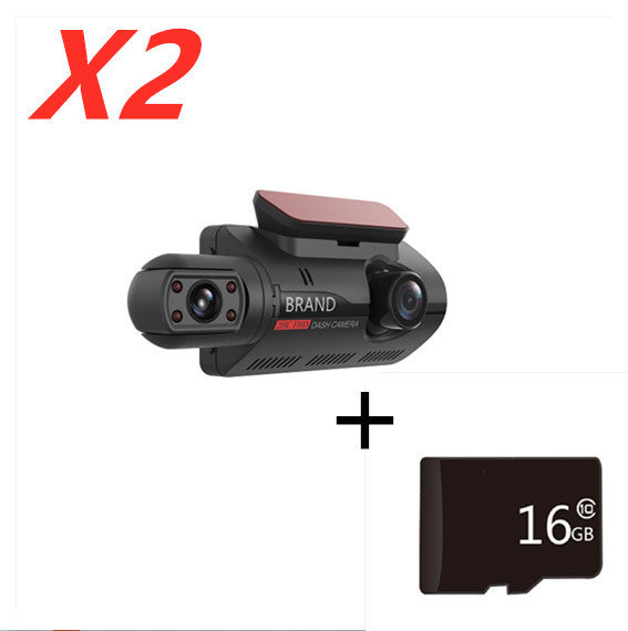 Front HD And Inside Non-Light Night Vision Dual Recording Hidden Driving Recorder 3 Inch IPS Screen,