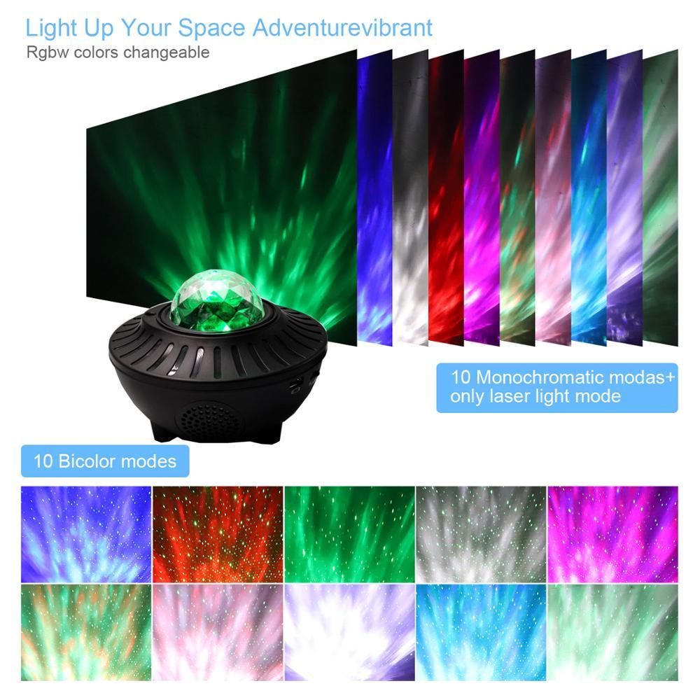 Led bluetooth music projector light