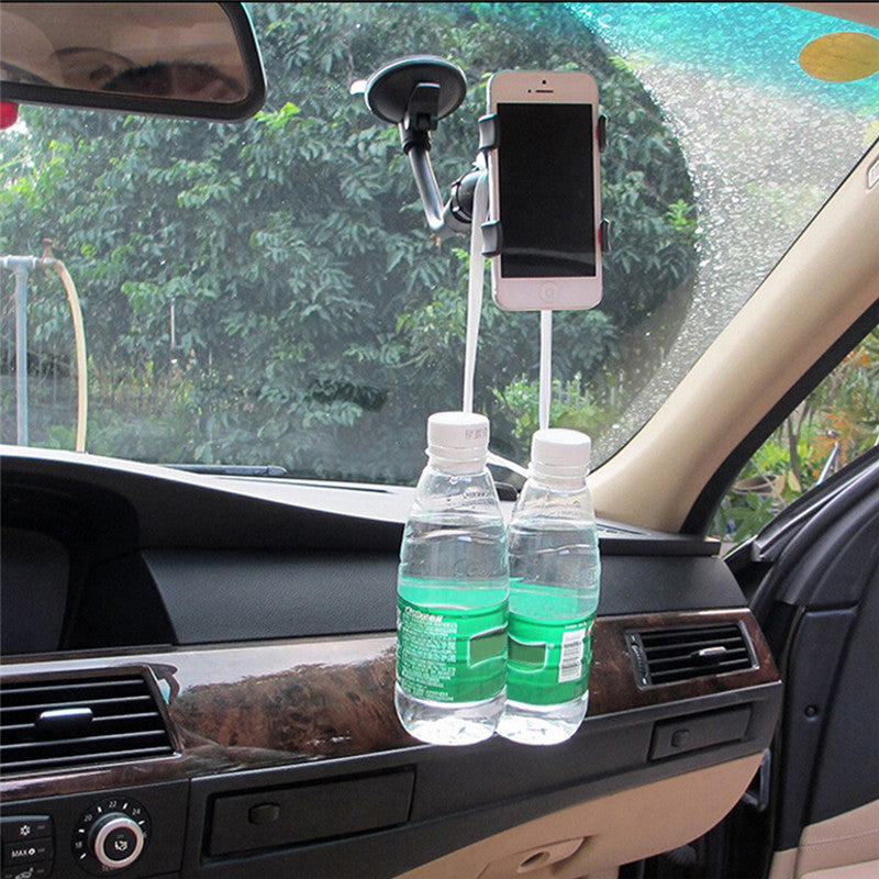 Universal Car Phone Holder with Long Arm & Suction Cup – 360° Rotation Windshield Mount