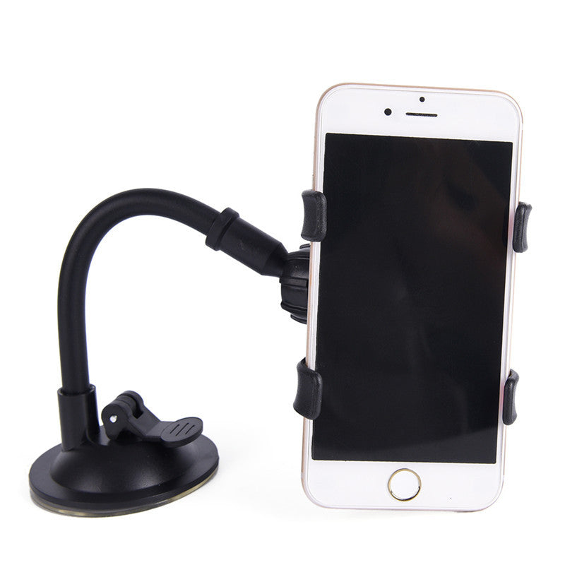 Universal Car Phone Holder with Long Arm & Suction Cup – 360° Rotation Windshield Mount