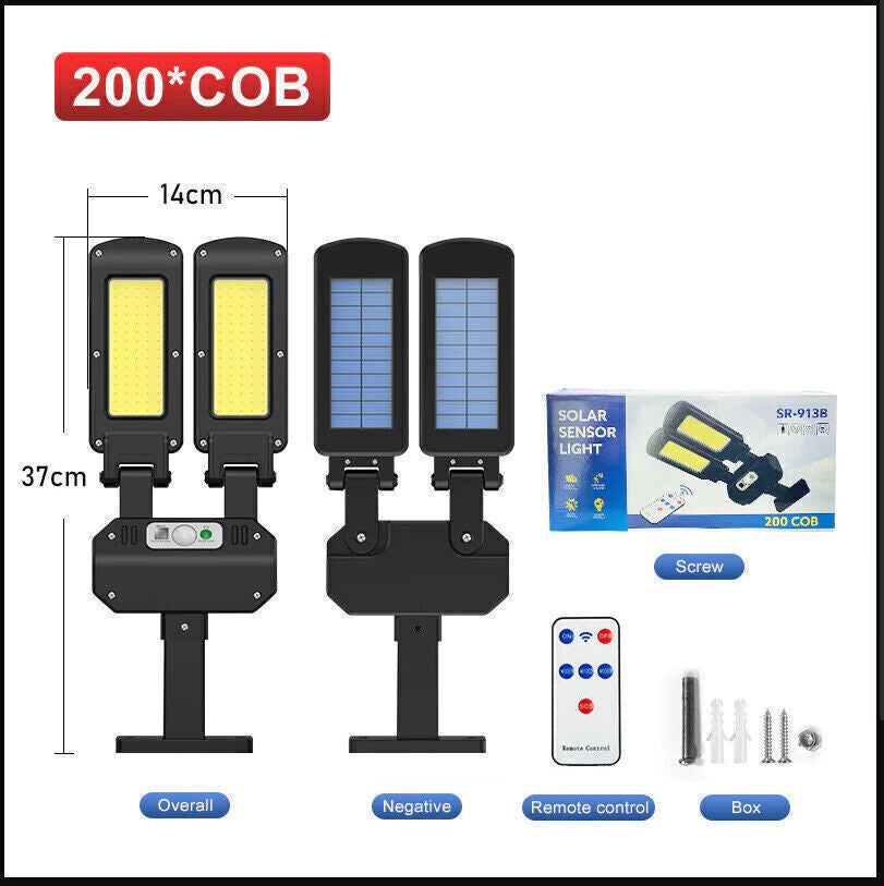 NEW Solar LED PIR Motion Sensor Outdoor Garden Security Street Wall Light 5000L Lamp