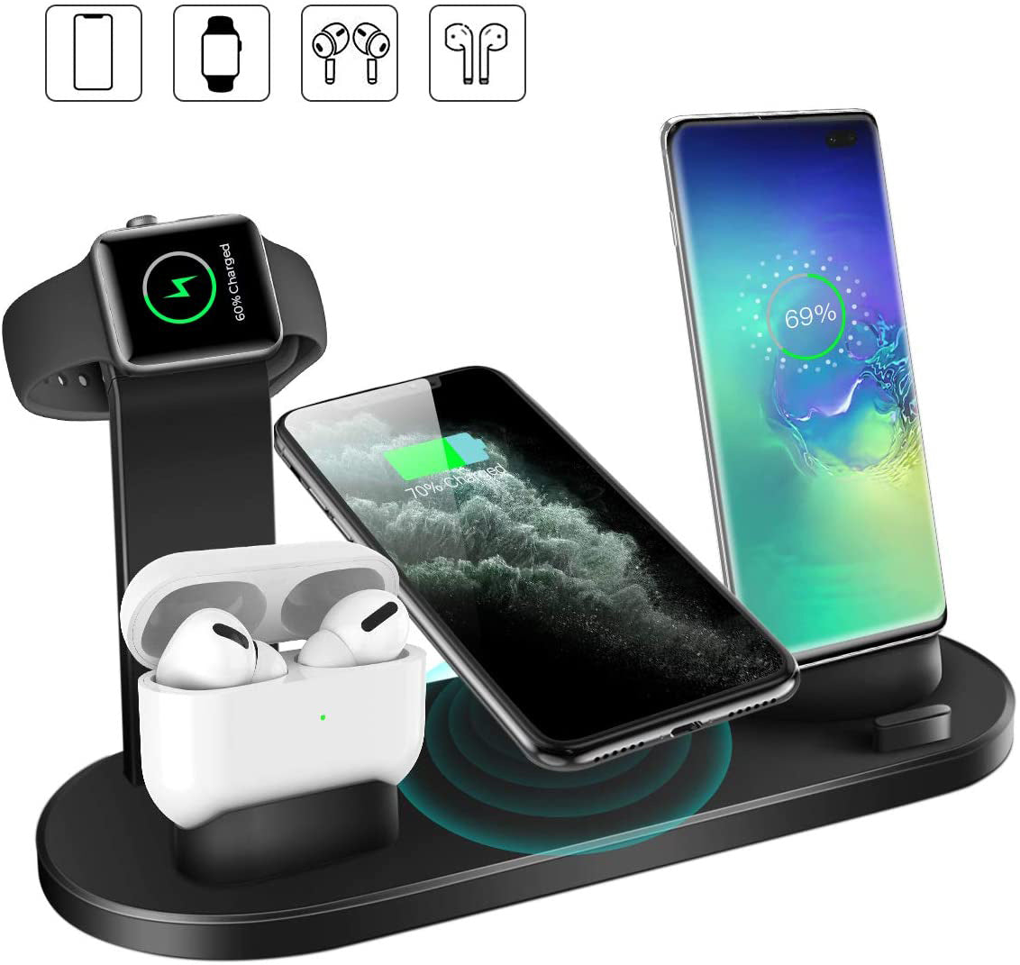 5-in-1 Wireless Charging Station – 15W Fast Wireless Charger