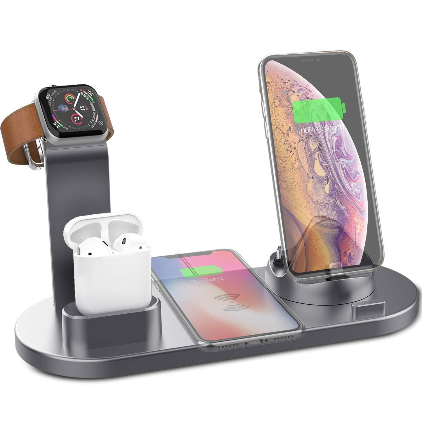 5-in-1 Wireless Charging Station – 15W Fast Wireless Charger