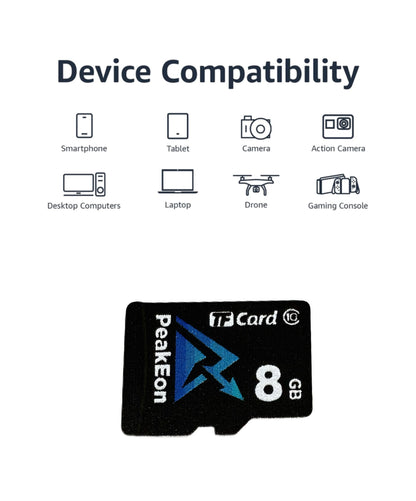 PeakEon MicroSD TF  Memory Card,4K/5K UHD, Waterproof, Shockproof,High Speed 130MB/s (Mix Packs)