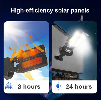 NEW Solar LED PIR Motion Sensor Outdoor Garden Security Street Wall Light 5000L Lamp