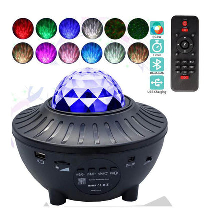 Led bluetooth music projector light