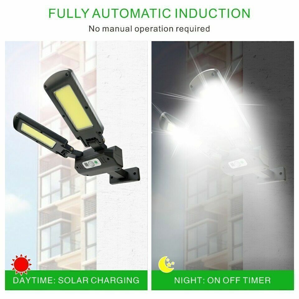 NEW Solar LED PIR Motion Sensor Outdoor Garden Security Street Wall Light 5000L Lamp