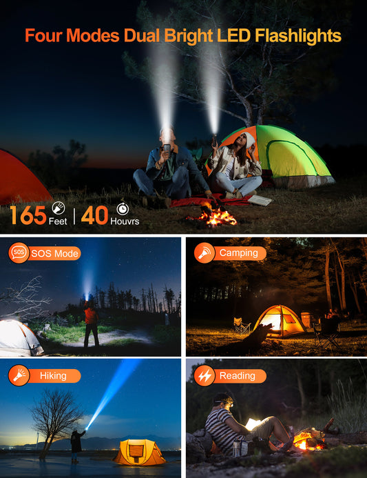 Solar Power Bank 20000mAh 3 USB C Flashlight Ip67 Waterproof High-speed Wireless Charger