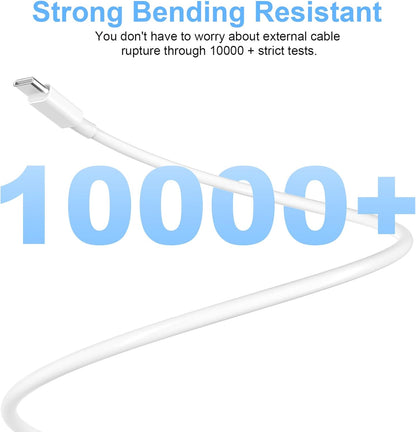 PeakEon 6.6FT (2M) Type-C to Type-C Fast Charging Cable | 60W PD, 3A High-Speed Data Sync for Smartphones,tablets,smartwatches,Laptop and More