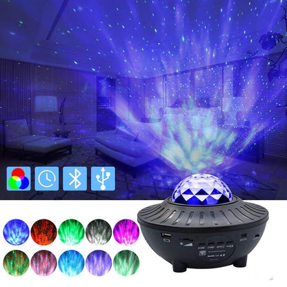 Led bluetooth music projector light