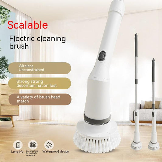 Electric Scrubber Cleaning Brush – Telescopic Handle | Multifunctional | Type-C Charging | Wall & Floor Cleaner