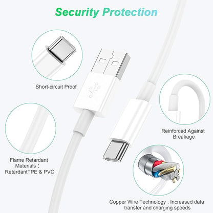 PeakEon 6FT USB A to USB Type C Fast Charging & Data Sync Cable
