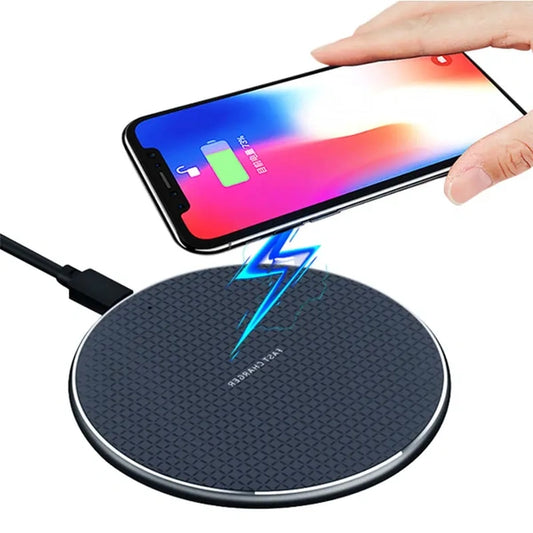 PeakEon 15W Qi Wireless Charger – Fast Charging Pad for Smartphones,  ABS + Aluminum With Led Light