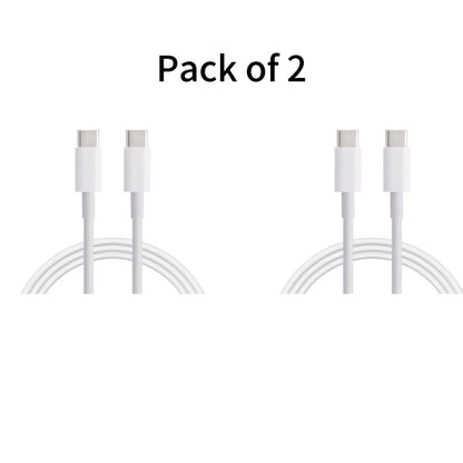 PeakEon 6.6FT (2M) Type-C to Type-C Fast Charging Cable | 60W PD, 3A High-Speed Data Sync for Smartphones,tablets,smartwatches,Laptop and More
