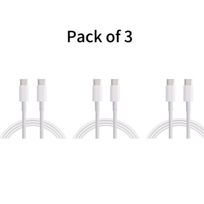 PeakEon 6.6FT (2M) Type-C to Type-C Fast Charging Cable | 60W PD, 3A High-Speed Data Sync for Smartphones,tablets,smartwatches,Laptop and More