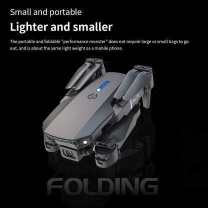 E88 Dual Camera Folding  Drone, WiFi FPV Double RC Quadcopter Altitude Hold, Remote Control